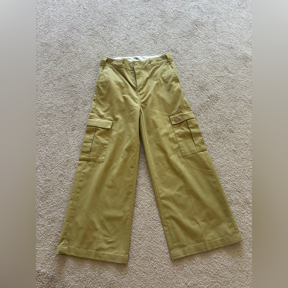 Dickies Khaki Wide-Leg Cargo Pants